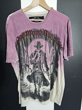 Skeleton Gunfighter Graphic Western Short Sleeve Tee